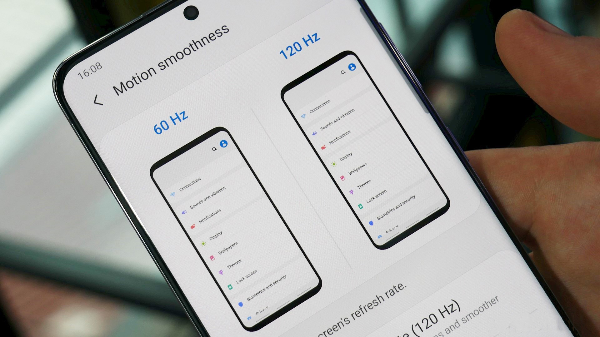 امکان استفاده از رزولوشن QHD+ نرخ تازه سازی 120 هرتز برای سری Galaxy S20 فعال می شود